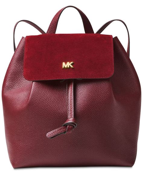 michael kors junie suede flap backpack|Michael Kors Junie Pebble Leather Suede.